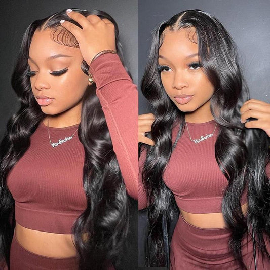 [32 Inch for Only $126]Bling Hair Body Wave 13X4 Transparent Lace Front Wigs Human Hair 180% Density 13X6 Transparent Lace Frontal Wigs Brazilian Natural Color for Black Women #Novatopfinds