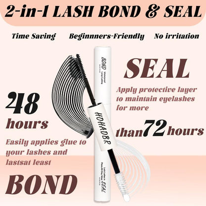 HOHADBR Fairy Lash Clusters Kit Natural Individual Lashes Wispy Eyelash Extensions 10-16Mm Lash Extension Kit Lash Bond and Seal Waterproof, Lash Applicator, Thick False Eyelashes Kit