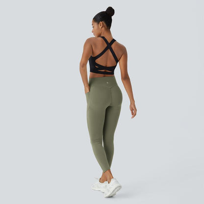 Halara Ultrasculpt High Waisted Scrunch Butt Lifting Tummy Control Pocket Shaping Training Leggings