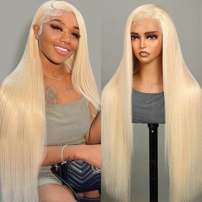 Cute Bein 613 Blonde 13X6 HD Lace Frontal Wig Pre Plucked 13X4 Straight Lace Front Human Hair Wigs for Women Can Be Dyed & Restyle