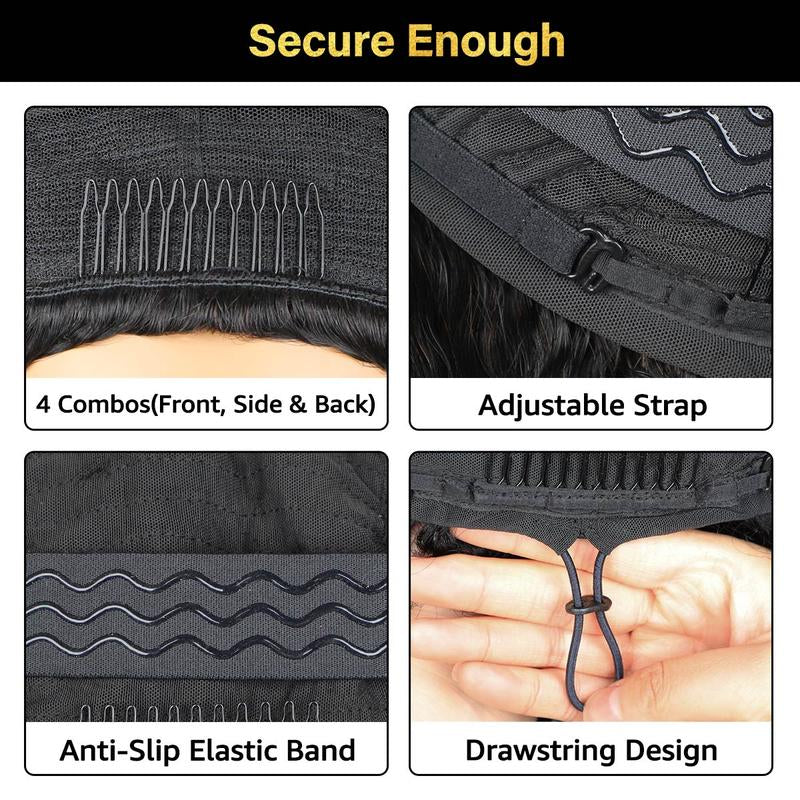 [3 in 1 Half Wig] OQ HAIR Afro Curly Wear Go Glueless Half Wig 180% 250% Density Upgrade with Drawstring Cap Invisible Hairline Human Hair Wigs Beginner Friendly #Outdoorfun