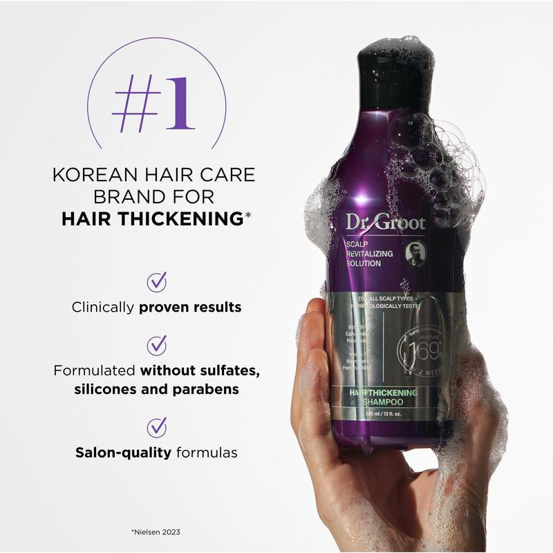 Dr. Groot Complete Set to Reduce Hair Loss, Scalp Revitalizing Solution, Hair Thickening, Biotin