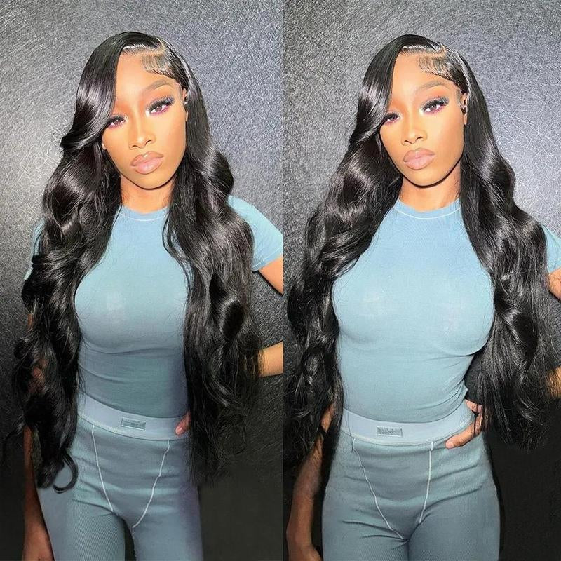 [32 Inch for Only $126]Bling Hair Body Wave 13X4 Transparent Lace Front Wigs Human Hair 180% Density 13X6 Transparent Lace Frontal Wigs Brazilian Natural Color for Black Women #Novatopfinds