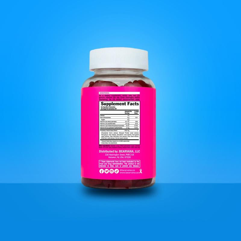 BEARVANA Women’S Support Supplement - Berry Flavored - Essential Herbs - Multivitamins - 60 Count