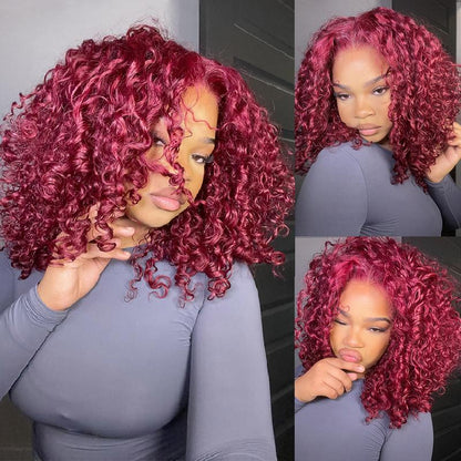 【20”Only $87.99】BANGJAZZ Short Kinky Curly Ready to Wear Glueless Wigs Pre Cut Lace Bleached Konts Closure Wigs Human Hair Wig Lace Front Wigs Pre Plucked for Women #Fallfreshness