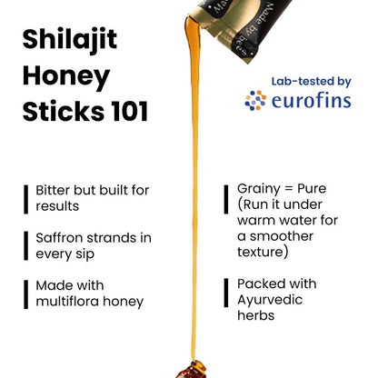 Women Multi-Mineral Honey Sticks | Betteralt She-Lajit Strawberry Flavor | Shilajit, Shatavari & Saffron | Hormonal Balance & Energy - 30 Honey Packs