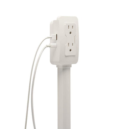 EZ Outlet Electrical Outlet Extender with USB-A USB-C & 2 AC Outlets Extendable 22-34" Rotatable 180° for Couches Desks Nightstands