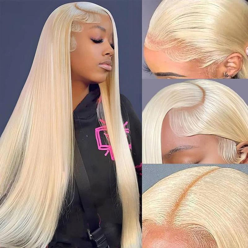 Cute Bein 613 Blonde 13X6 HD Lace Frontal Wig Pre Plucked 13X4 Straight Lace Front Human Hair Wigs for Women Can Be Dyed & Restyle
