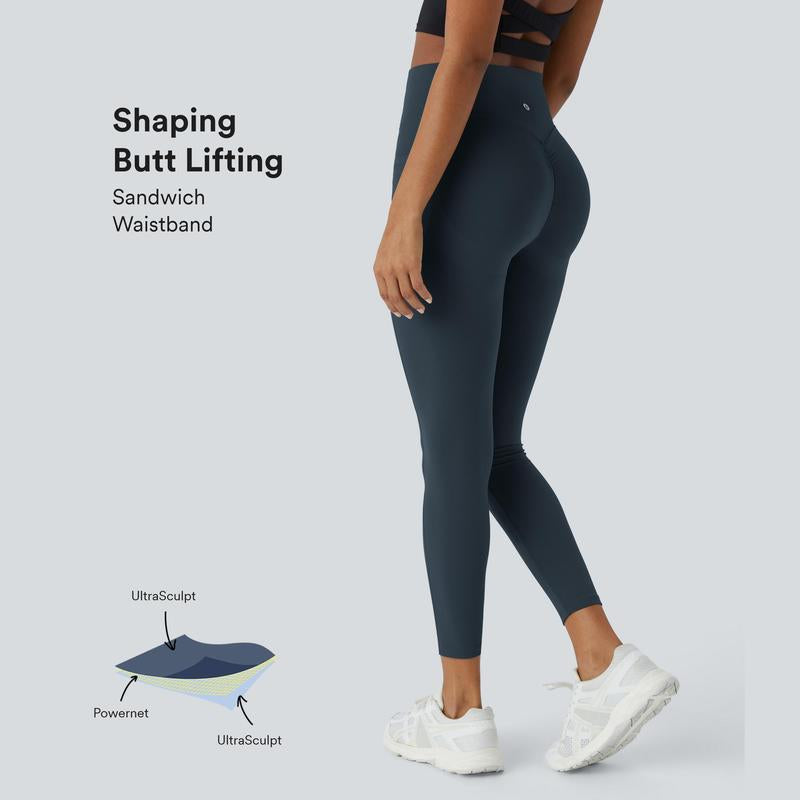 Halara Ultrasculpt High Waisted Scrunch Butt Lifting Tummy Control Pocket Shaping Training Leggings