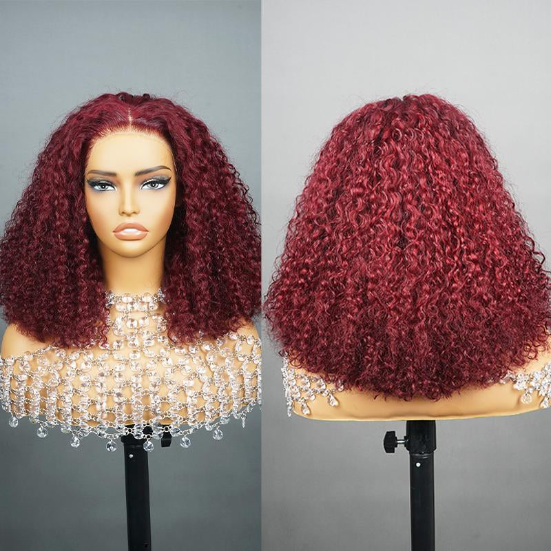 【20”Only $87.99】BANGJAZZ Short Kinky Curly Ready to Wear Glueless Wigs Pre Cut Lace Bleached Konts Closure Wigs Human Hair Wig Lace Front Wigs Pre Plucked for Women #Fallfreshness