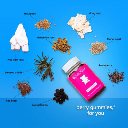 BEARVANA Women’S Support Supplement - Berry Flavored - Essential Herbs - Multivitamins - 60 Count