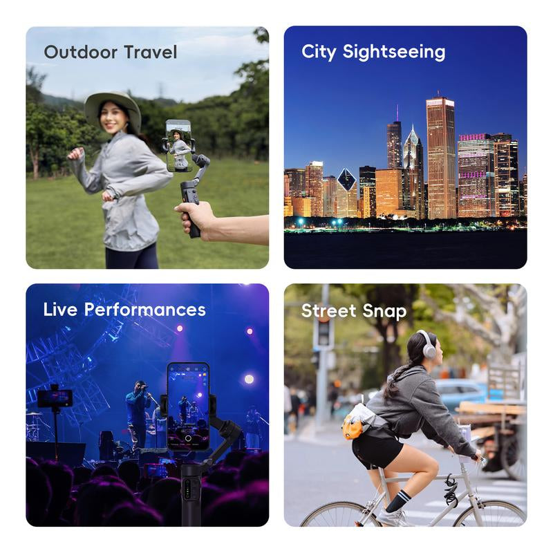 Hohem Isteady X3 SE Gimbal Stabilizer for Iphone, Smartphone Foldable Gimbal with Detachable Remote Control, Portable Foldable 3-Axis Phone Gimbal for Android & Iphone17 Series, Ideal for Travel Vlogging