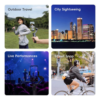 Hohem Isteady X3 SE Gimbal Stabilizer for Iphone, Smartphone Foldable Gimbal with Detachable Remote Control, Portable Foldable 3-Axis Phone Gimbal for Android & Iphone17 Series, Ideal for Travel Vlogging