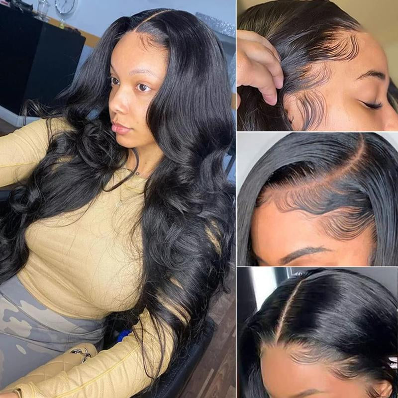 [32 Inch for Only $126]Bling Hair Body Wave 13X4 Transparent Lace Front Wigs Human Hair 180% Density 13X6 Transparent Lace Frontal Wigs Brazilian Natural Color for Black Women #Novatopfinds