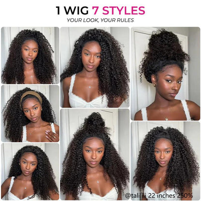 【2025 Super Deal】 ISEE HAIR 250% Wear Go Half Wig Kinky Curly Invisible Hairline 150% & 180% & 250% Glueless Human Hair Wigs No Lace Seamless Flip over Wig Updo down Style Hairpiece #Halfwigtok #Fallfreshness