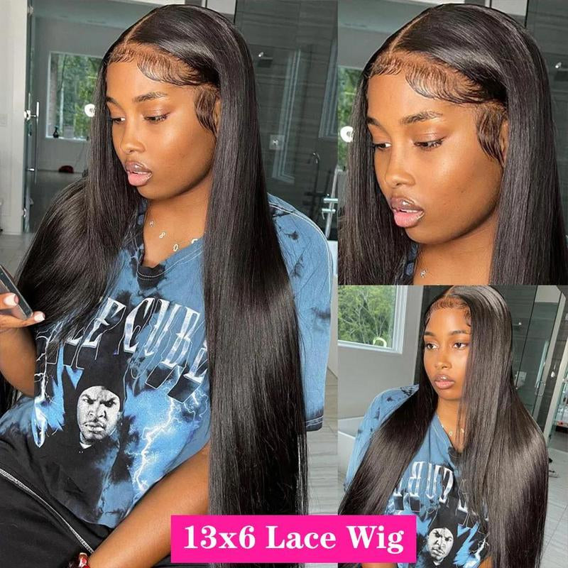 [32 Inch for Only $126]Bling Hair Body Wave 13X4 Transparent Lace Front Wigs Human Hair 180% Density 13X6 Transparent Lace Frontal Wigs Brazilian Natural Color for Black Women #Novatopfinds
