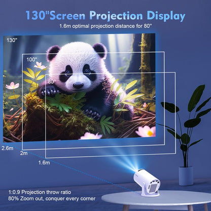 [US Warehouse] Magcubic Hy300Pro Projector 290ANSI Dual Wifi6 4K 1080P Decoding Auto Keystone Correction Wireless BT5.4 130"Screen 1280*720P Android 11 Built-In Speaker Allwinner H713 180° Rotatable Mini Portable Home Cinema Outdoor Video Audio Device