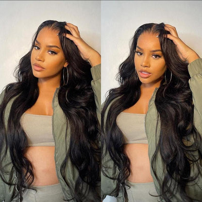 [32 Inch for Only $126]Bling Hair Body Wave 13X4 Transparent Lace Front Wigs Human Hair 180% Density 13X6 Transparent Lace Frontal Wigs Brazilian Natural Color for Black Women #Novatopfinds