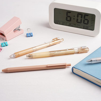 Four Candies 12PCS Pastel Gel Ink Pen Set with Case, Cute Retractable 0.5Mm Fine Point 11PCS Black Ink Pens with 1PCS Highlighter, Aesthetic Pens for School, Student Note Taking, Writing, Office Supplies